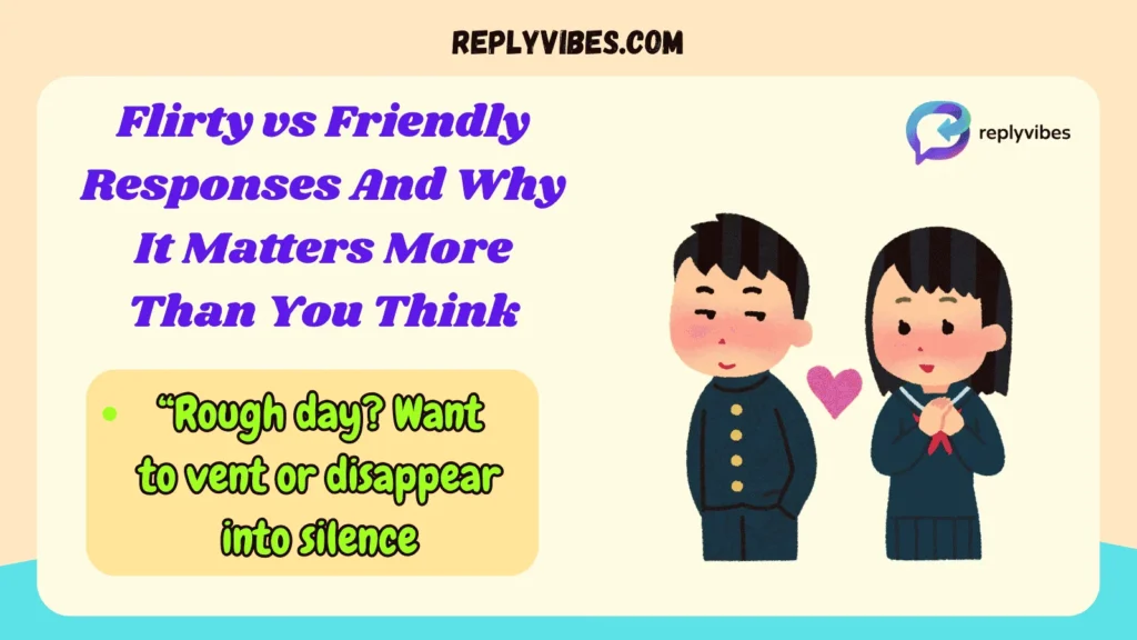Flirty vs Friendly Responses And Why It Matters More Than You Think