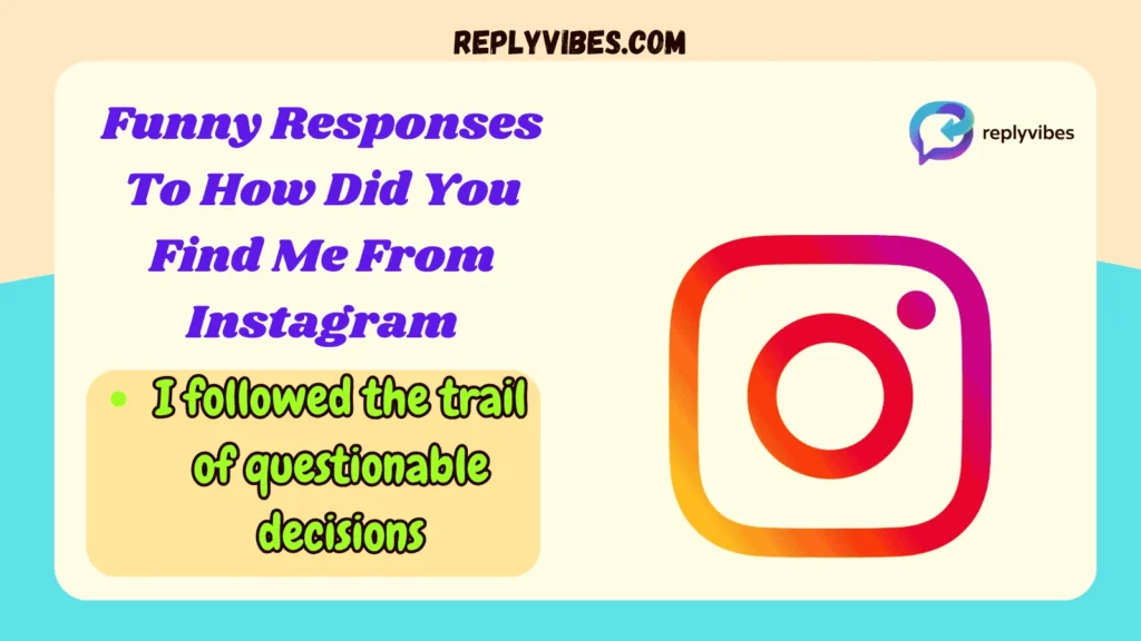 Funny Responses To How Did You Find Me From Instagram