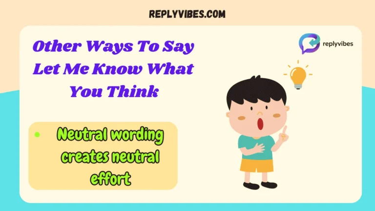 Other Ways To Say Let Me Know What You Think